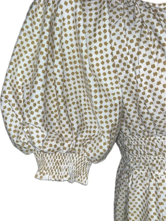 Anthropologie The Somerset Cotton Cottagecore Puff Sleeve Peasant Maxi Dress XS - Picture 6 of 12